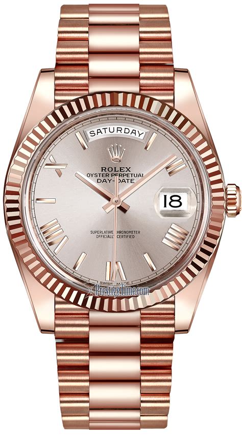 rolex day date 40 mm everose gold|rolex day date reference 228235.